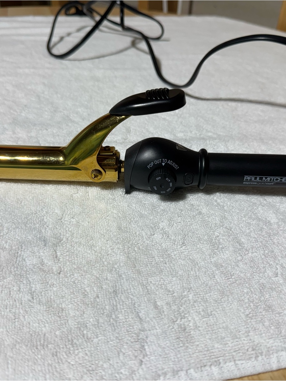 Paul Mitchell Black and Gold Ceramic Curling Iron - Salon Styling